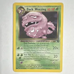 Pokemon Dark Weezing 60HP Rare Team Rocket Stage 1 Regular 31/82 2000 English - Image 1