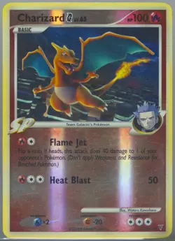 #20 CHARIZARD G REVERSE FOIL 2009 Pokemon PLATINUM SUPREME VICTOR PSA 5 - Image 3