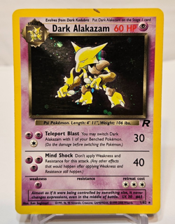 Dark Alakazam 1/82 Holo Rare Unlimited Team Rocket Pokemon 1404 - Image 1