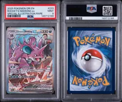 Pokemon Team Rocket's Nidoking ex Special Illustration Rare Holo 233/182 PSA 9 - Image 3
