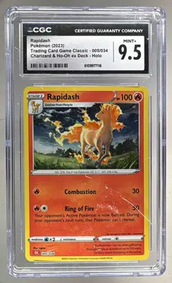 7116 Rapidash 2023 Pokemon Classic Collection #005 ex Deck CGC 9.5 - Image 1
