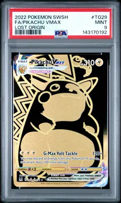 **PSA 9** Pokemon Sword & Shield Lost Origin Fa/Pikachu Vmax TG29 - Image 1
