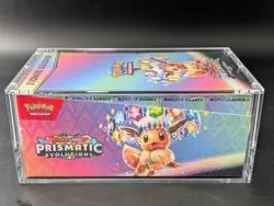 Pokemon SV8.5 Prismatic Evolutions Sealed Booster Bundle Display W/Acrylic Case - Image 4