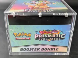 Pokemon SV8.5 Prismatic Evolutions Sealed Booster Bundle Display W/Acrylic Case - Image 5