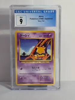 1996 Pokemon Japanese Base Set 63 Abra CGC 9 Graded Pokemon TCG - Image 1