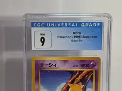 1996 Pokemon Japanese Base Set 63 Abra CGC 9 Graded Pokemon TCG - Image 2