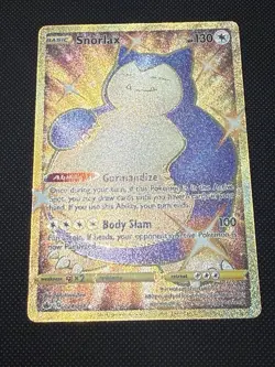 snorlax gold secret rare 224/198 mint pokemon tcg chilling reign - Image 1