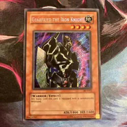 1996 Yu-Gi-Oh! Gearfried The Iron Knight Holo BPT-012 Unlimited - Image 1