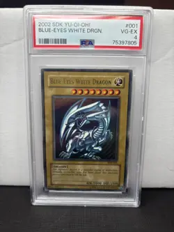 Yu-Gi-Oh SDK-001 Blue-Eyes White Dragon - PSA 4 - Image 1