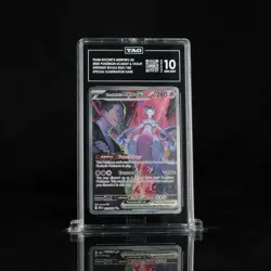 Pokemon Destined Rivals Team Rockets Mewtwo EX 231/182 SIR TAG Grade 10 Gem Mint - Image 1