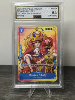 One Piece Monkey D. Luffy 2nd Anniversary Tournament Promo P-043 AGS 9.5 - Image 1