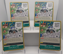 Shark Brick Fist Playset - EB04-020 x4 - The Azure Sea's Seven - One Piece TCG - Image 1
