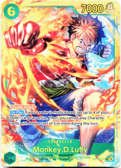 Monkey D. Luffy OP13-118 SEC Secret Rare Carrying On His Will One Piece TCG NM - Image 3