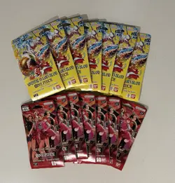 Lot of 14x One Piece Sleeved Booster: EB03 Heroines x7 & Kami’s Island OP15- x7 - Image 1