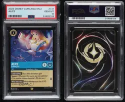 2023 Disney Lorcana Rise of the Floodborn 2 Alice - Growing Girl PSA 10 GEM MT - Image 3