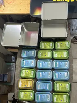 Pokemon 2 Pikachu Lunchbox’s + 17 Tins Empty Lot Bundle Storage Collection New - Image 2