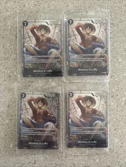 Monkey.D.Luffy (Tin Pack Set Vol. 2) P-075 One Piece Promo Cards Foil Lot Of 4 - Image 1