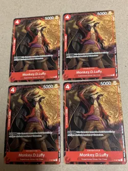One Piece TCG Monkey D Luffy P-007 Tournament Pack Vol. 1 Promo Card LOT of 4 NM - Image 1