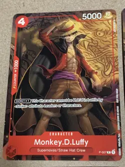 One Piece TCG Monkey D Luffy P-007 Tournament Pack Vol. 1 Promo Card LOT of 4 NM - Image 2