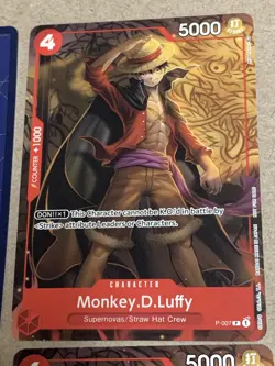 One Piece TCG Monkey D Luffy P-007 Tournament Pack Vol. 1 Promo Card LOT of 4 NM - Image 4