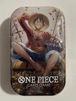 Bandai One Piece Card Game Tin Pack Set Vol.2 Luffy Artwork SEALED NEVER OPENED - Image 1