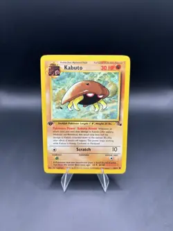 Kabuto Fossil 1st Edition 50/62 Common Card English - NM- - Image 1