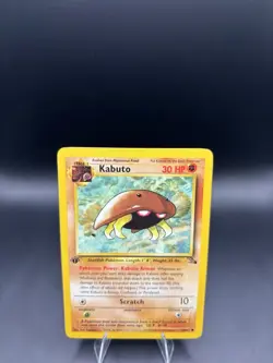 Kabuto Fossil 1st Edition 50/62 Common Card English - NM- - Image 2