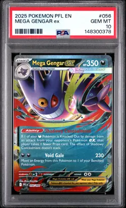 Mega Gengar EX - 056/094 - English Pokemon Card - PSA 10 Gem Mint - #L68 - Image 1