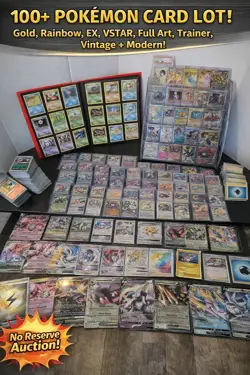 Huge Pokemon Card Lot Vintage Modern EX GX V Full Art Trainer Binder 1st Ed Bulk - Image 4