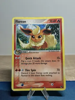 Flareon 2/17 Holo Rare Ex Era Pop Series 3 2006 Pokemon Card SWIRL - Image 1