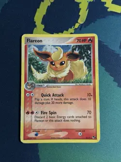 Flareon 2/17 Holo Rare Ex Era Pop Series 3 2006 Pokemon Card SWIRL - Image 2