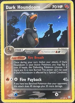 Dark Houndoom 37/109 Team Rocket Returns Regular (See Photos) Pokemon Card - Image 1