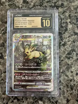 CGC 10 Pristine Leafeon VSTAR 210/172 SAR VSTAR Universe s12a Pokemon Card - Image 2
