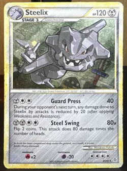 Pokemon TCG Steelix (HGSS Unleashed) 024/095 Deck Exclusives Holo Card Swirl - Image 1