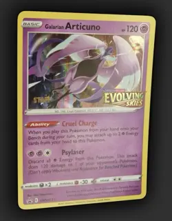 Articuno SWSH123 - Evolving Skies STAFF Promo Prerelease - Rare card - Near Mint - Image 3