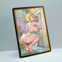 ANDROID 18 Waifu Anime Card LIMITED 1/1 Custom TCG Holo T14555 - Image 2