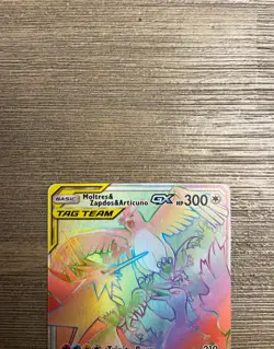 (RARE) Pokemon TCG Moltres & Zapdos & Articuno GX 69/68 TAG TEAM Holo Card - Image 3