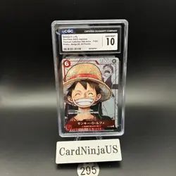 CGC 10 GEM MINT Monkey D. Luffy (Parallel) P-001 P 25th Edition - ONE PIECE Card - Image 1