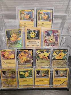 Pokemon Pikachu Card Lot 13 Cards V EX Full Art Promo Holo Rare Bulk NM - Image 1
