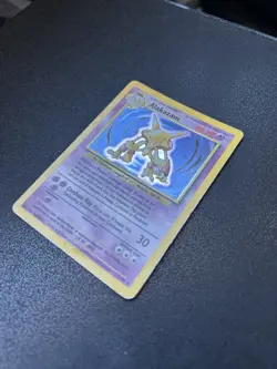 Pokemon Alakazam 1/102 Base Set Holo Rare 80 LP 1999 Wizards of the Coast Card - Image 2