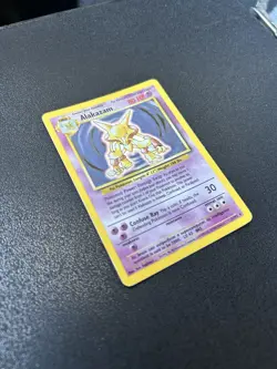 Pokemon Alakazam 1/102 Base Set Holo Rare 80 LP 1999 Wizards of the Coast Card - Image 4
