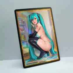 HATSUNE MIKU Waifu Anime Card LIMITED 1/1 Custom TCG Holo T14540 - Image 2