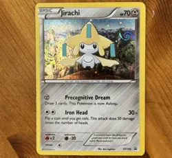 Jirachi XY195, VLP Holo, Galaxy Swirl, Black Star Promo, Pokemon Card XY 195 - Image 1