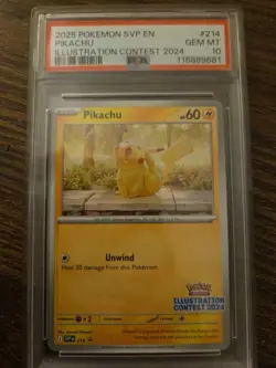 Pikachu - 214 (Illustration Contest 2024) 214 Sv: Scarlet & Violet Promo Cards - Image 1