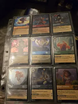 Disney Lorcana TCG Bulk Lot BINDER - 122 ish cards ALL HOLO SOME GOLD RARES ETC - Image 2