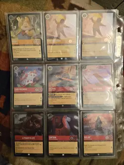 Disney Lorcana TCG Bulk Lot BINDER - 122 ish cards ALL HOLO SOME GOLD RARES ETC - Image 5