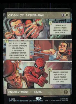 Origin of Spider-Man Borderless 218 Marvels Spider-Man Magic: The Gathering Foil - Image 1