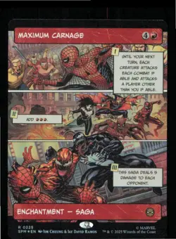 Maximum Carnage Borderless 225 Marvel's Spider-Man Magic: The Gathering Foil NM - Image 1