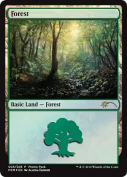 1 x Forest (005) - Promo Pack - Unique & Misc. Promos - NM-Mint - MTG - Image 1