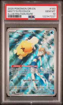 Pokemon S&V Destined Rivals #193 FA Illustration Misty's Psyduck PSA 10 GEM MINT - Image 1